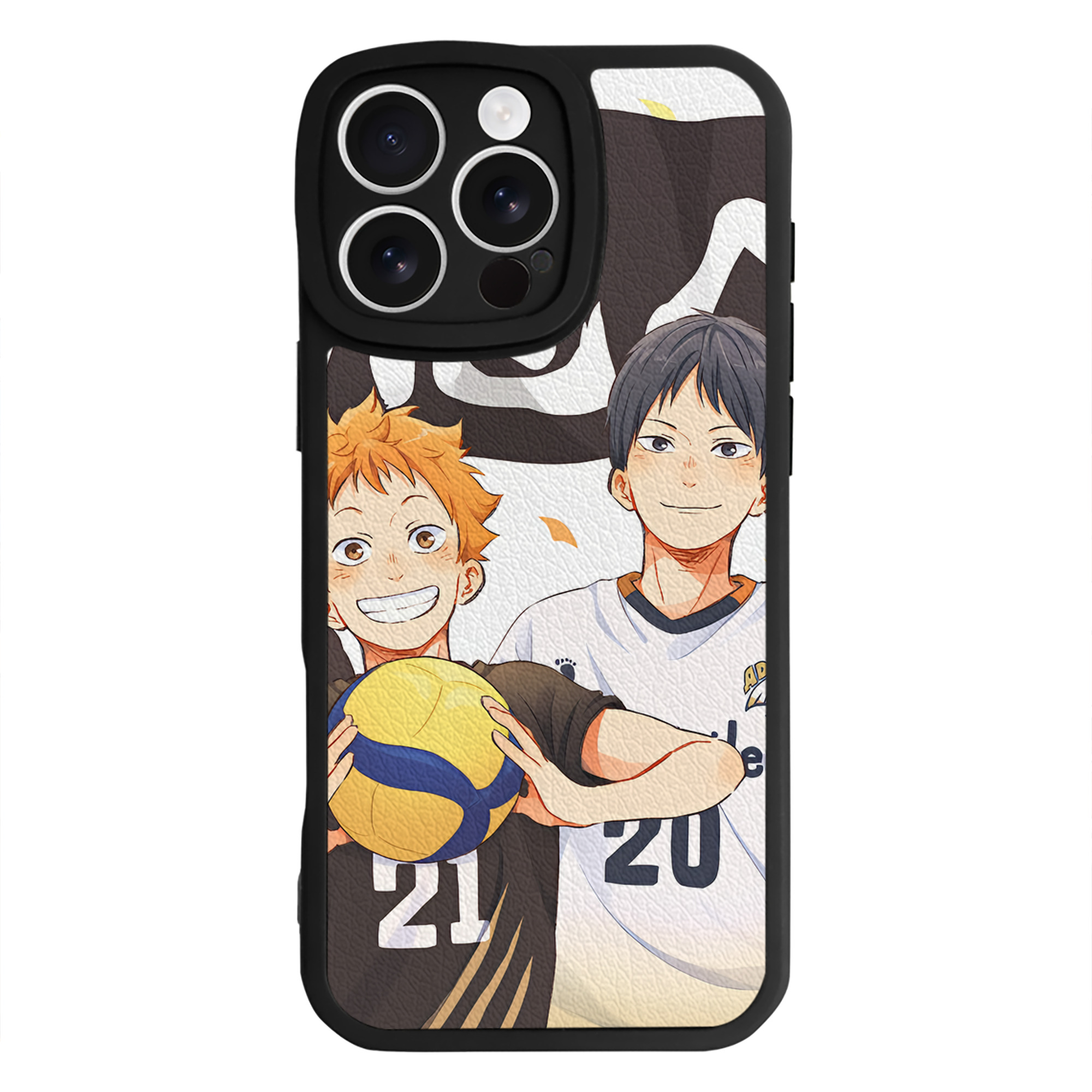 （画像用） ハイキュー!! Haikyu!! 【iPhone 16シリーズ対応】シリコンスマホケース（レザー調） 材質：シリコン